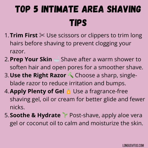 Top 5 Intimate Area Shaving Tips